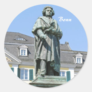 Monument of Ludwig van Beethoven in Bonn Classic Round Sticker
