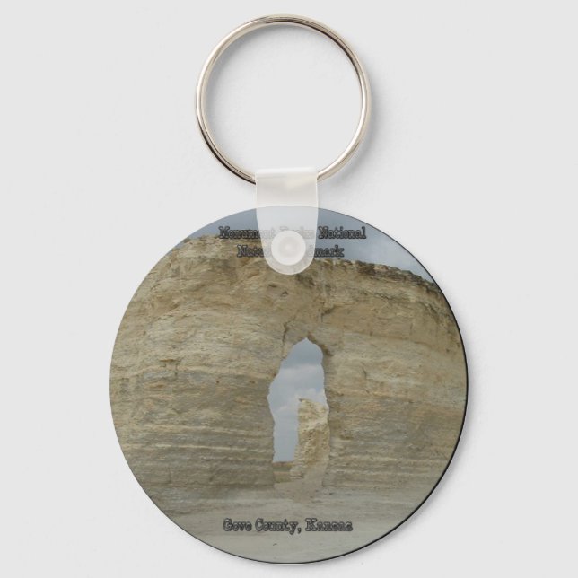 Monument Rocks National Landmark Key Ring (Front)