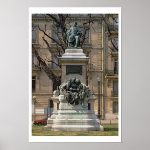 Monument to Alexander Dumas pere (1802-70) French Poster