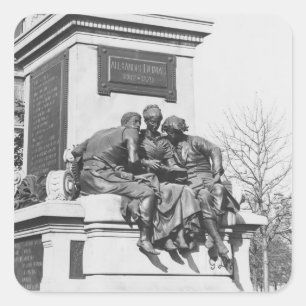Monument to Alexandre Dumas Pere Square Sticker