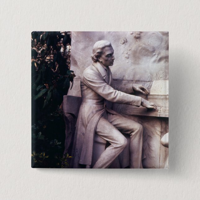 Monument to Frederic Chopin 15 Cm Square Badge (Front)