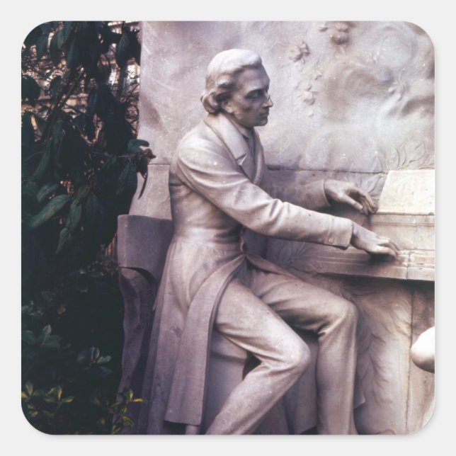 Monument to Frederic Chopin Square Sticker (Front)