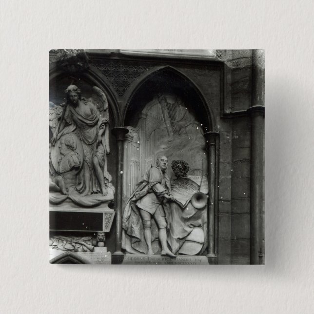 Monument to Handel, 1762 15 Cm Square Badge (Front)