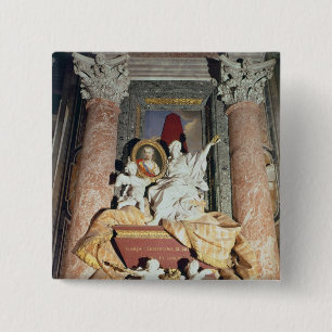 Monument to Maria Clementina Sobieska  1739 15 Cm Square Badge