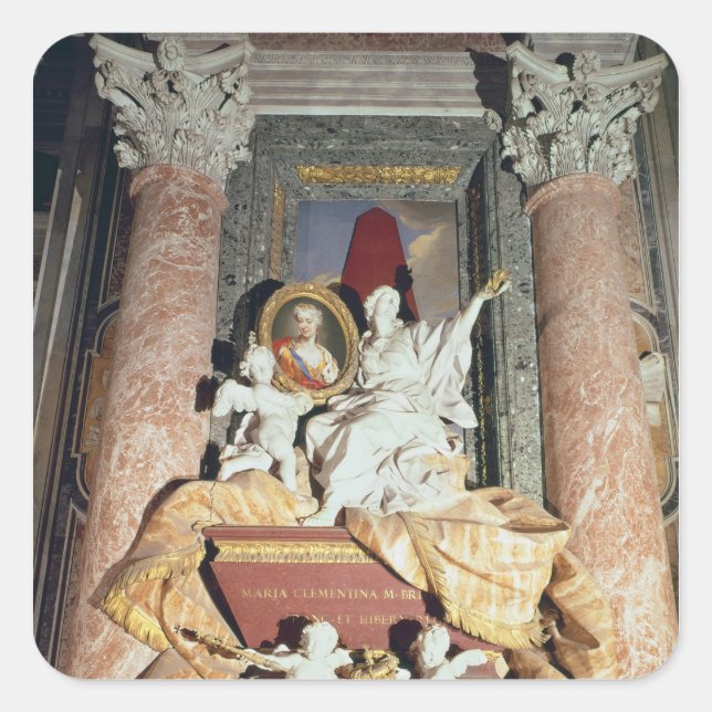 Monument to Maria Clementina Sobieska  1739 Square Sticker (Front)