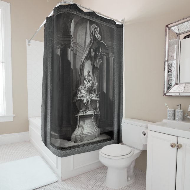 Monument to Mignard by François Boucher Shower Curtain (In Situ)