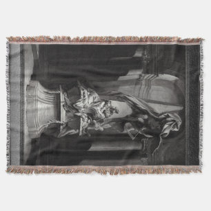 Monument to Mignard by François Boucher Throw Blanket