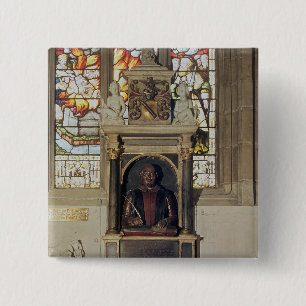 Monument to William Shakespeare c.1616-23 15 Cm Square Badge
