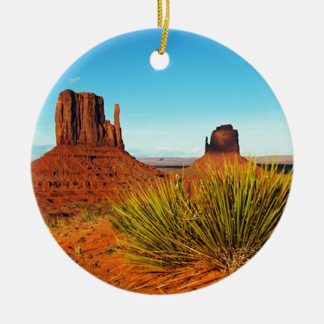 Monument Valley 11 Ceramic Tree Decoration (Front)