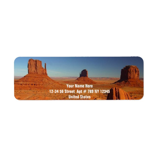 Monument Valley 1 Return Address Label (Front)