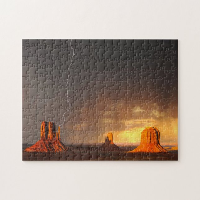 Monument Valley Arizona. Christmas Greetings Jigsaw Puzzle (Horizontal)