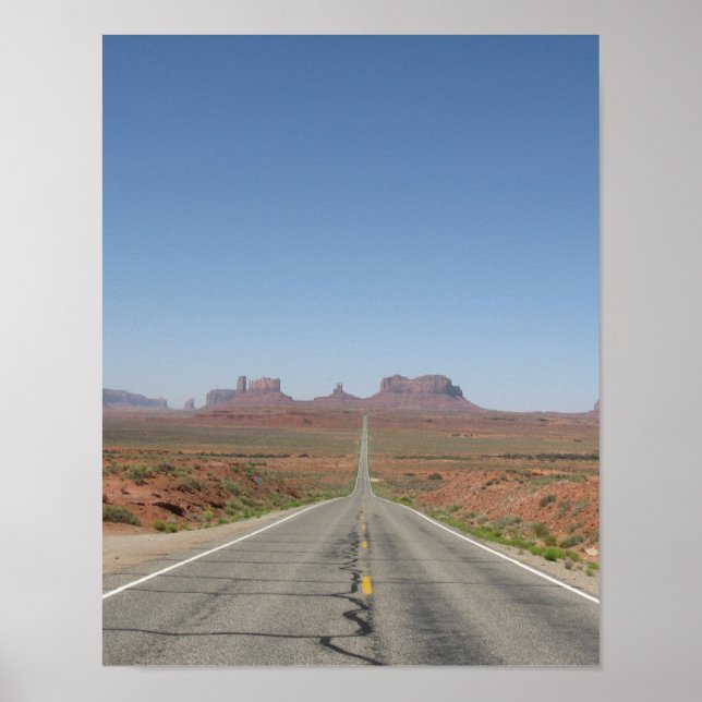 Monument Valley Arizona Utah Desert Landscape Poster (Front)