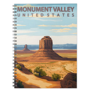 Monument Valley Arizona Utah Vintage Travel Notebook