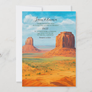 Monument Valley AZ Desert Wedding Invitation