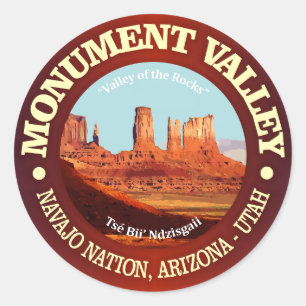 Monument Valley Classic Round Sticker