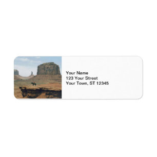 Monument Valley Cowboy Return Address Label