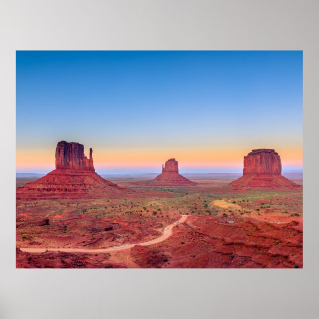 Monument Valley Grand Canyon Utah USA Sunset Poster (Front)