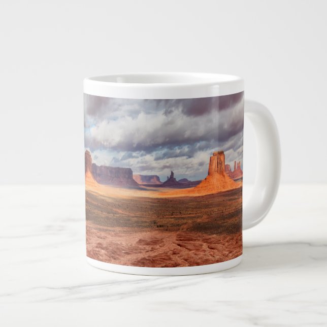 Monument valley landscape, AZ Large Coffee Mug (Front Right)