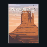 Monument Valley Navajo Tribal Park Vintage Postcard<br><div class="desc">Monument Valley,  a red-sand desert region on the Arizona-Utah border,  is known for the towering sandstone buttes of Monument Valley Navajo Tribal Park.</div>