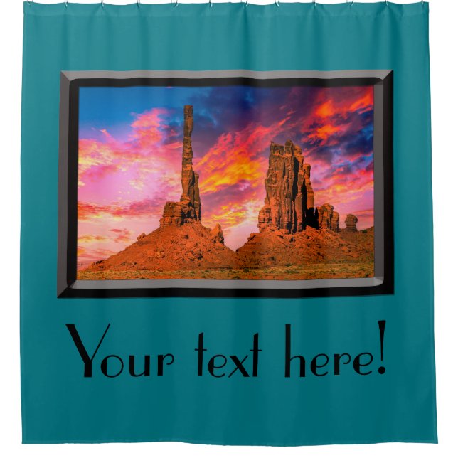 Monument valley photo shower curtain (Front)