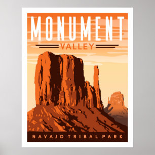 Monument Valley Travel Poster Wall Art Print