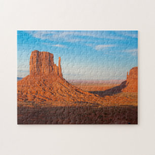 Monument Valley Utah desert mittens in panoramic Jigsaw Puzzle