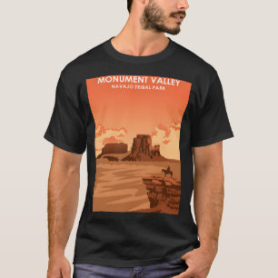 Monument Valley Vintage Minimal Retro Travel Poste T-Shirt