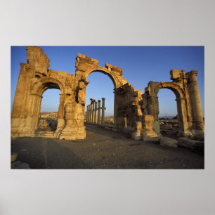Monumental Arch, Palmyra, Homs, Syria Poster