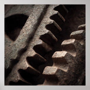 Monumental Gears: Edwardian Tower Clock Mechanism  Poster