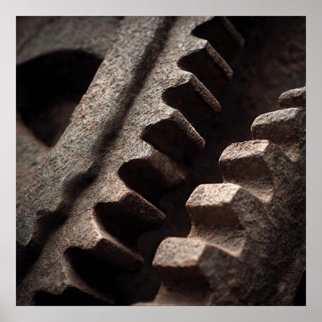 Monumental Gears: Edwardian Tower Clock Mechanism  Poster (Front)