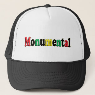 Monumental Vision Vintage-Inspired Bold Typography Trucker Hat