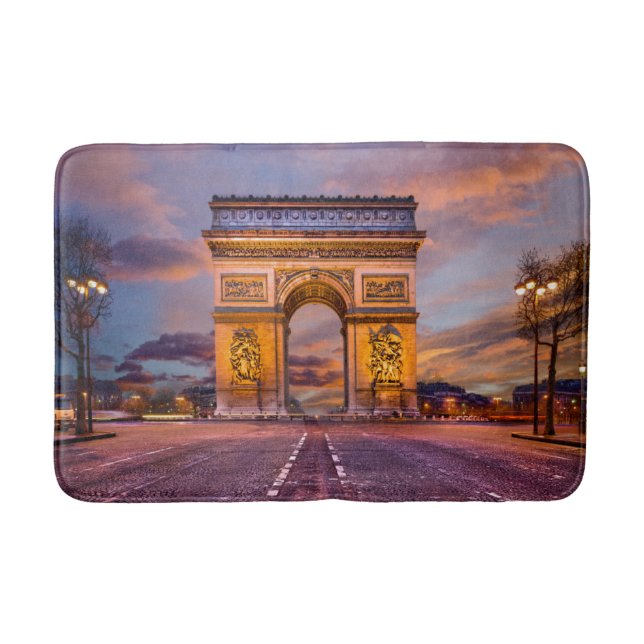 Monuments | Arc de Triomphe, Paris France Bath Mat (Front)