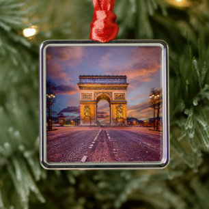 Monuments   Arc de Triomphe, Paris France Metal Ornament