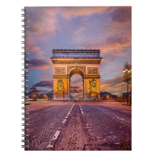 Monuments Arc de Triomphe, Paris France Notebook