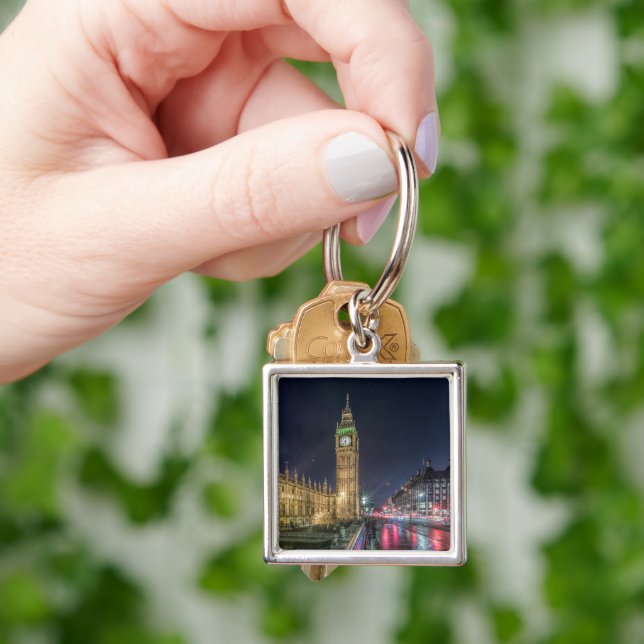 Monuments | Big Ben at Night Key Ring (Hand)