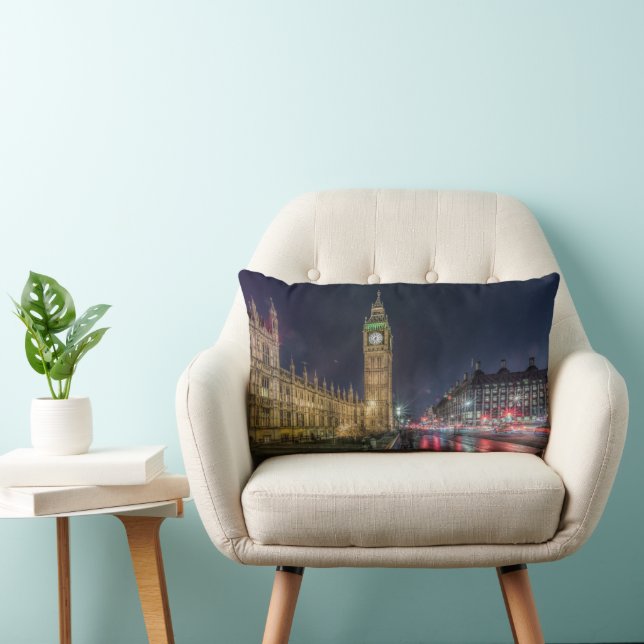 Monuments | Big Ben at Night Lumbar Cushion (Chair)