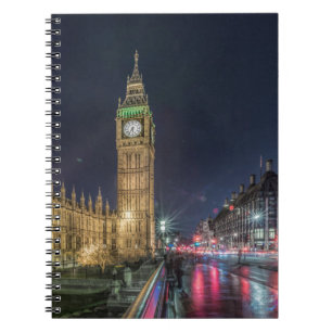 Monuments Big Ben at Night Notebook