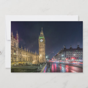 Monuments   Big Ben at Night Thank You Card