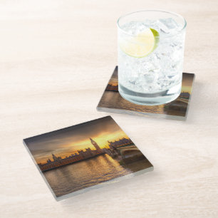 Monuments Big Ben & Houses of Parliament Glass Coaster