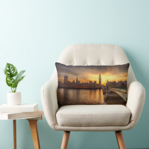 Monuments Big Ben & Houses of Parliament Lumbar Cushion