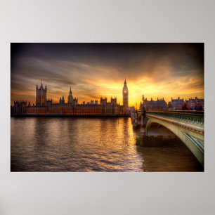 Monuments   Big Ben & Houses of Parliament Poster