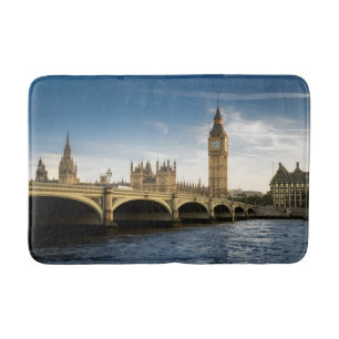 Monuments Big Ben, London England Bath Mat