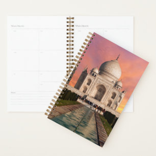 Monuments Colorful View of the Taj Mahal Planner