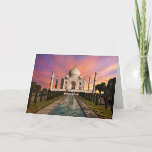 Monuments   Colourful View of the Taj Mahal Card
