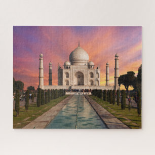 Monuments   Colourful View of the Taj Mahal Jigsaw Puzzle