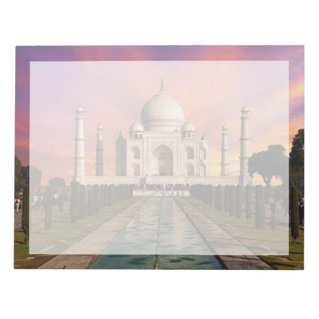 Monuments | Colourful View of the Taj Mahal Notepad (Front)
