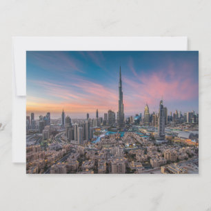 Monuments   Dubai Cityscape Thank You Card