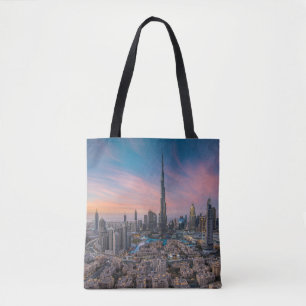 Monuments Dubai Cityscape Tote Bag