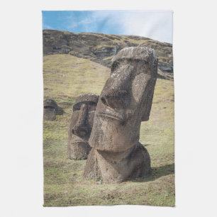 Monuments   Easter Island, Chile Tea Towel