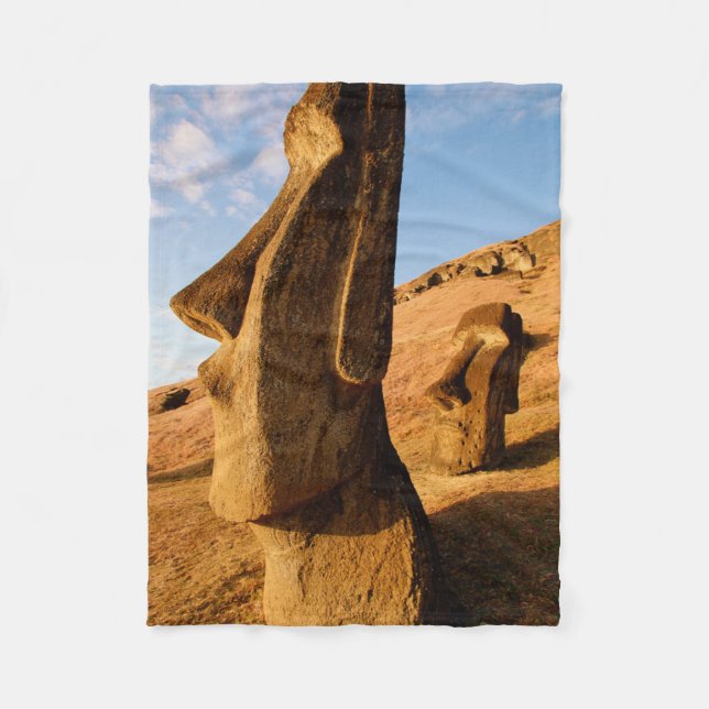 Monuments | Easter Island Fleece Blanket (Front)